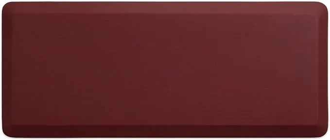 NewLife by GelPro Anti-Fatigue Designer Comfort Kitchen Floor Mat, 20x48”, Grasscloth Crimson Stain Resistant Surface with 3/4” Thick Ergo-foam Core for Health and Wellness