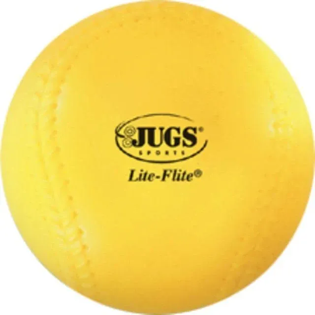 Jugs Lite-Flite Baseballs (One Dozen) , Optic Yellow , 9-inch , Synthetic