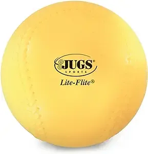 JUGS Lite Flite Baseball - Package of 12 balls, Size: 9", Yellow