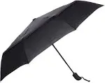 Automatic Small Compact Travel Umbrella, One Size, Black