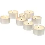 MontoPack Unscented White Tealight Candles Bulk [50] | 8 Hours of Smokeless, Dripless, Long Lasting Burning Paraffin Tea Lights | Small Votive Mini Candles for Home, Shabbat, Weddings & Emergencies