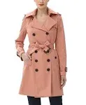 "Women's Adley Water Resistant Hooded Trench Coat In Guava"