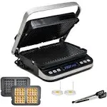 Yedi Houseware Yedi Total Package 6-in-1 Digital Indoor Grill, Waffle Maker, Panini Press