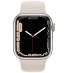 Apple Watch Series 7 (GPS + Cellular) 41mm - Titanium Case & White Sports Band (Pre-Owned)