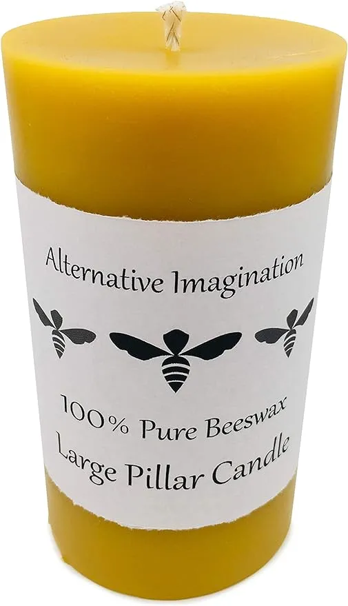 Alternative Imagination 100% Premium Beeswax Pillar Candles