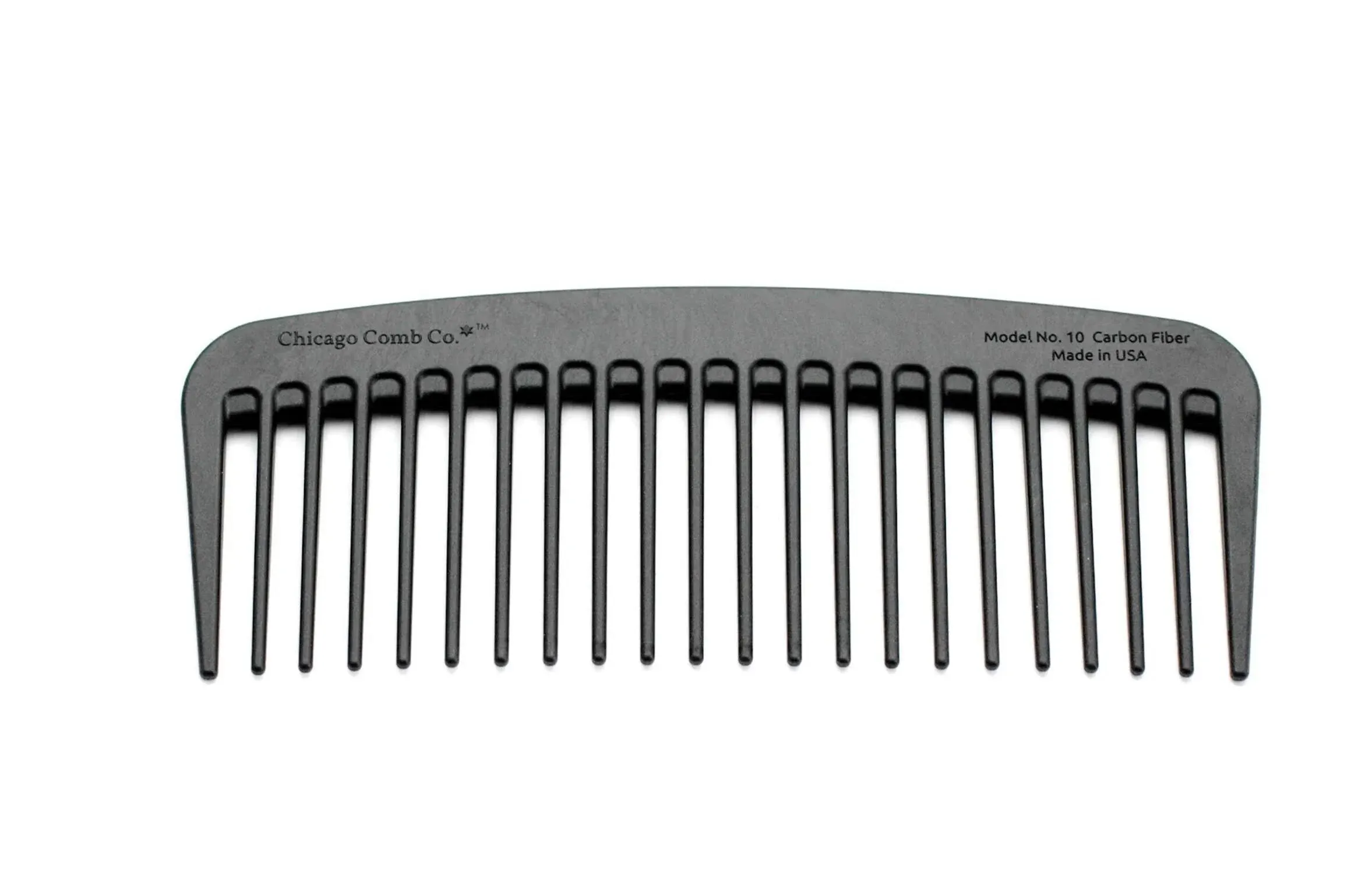 Chicago Comb - Model No 10 Carbon Fiber Wide Tooth Comb