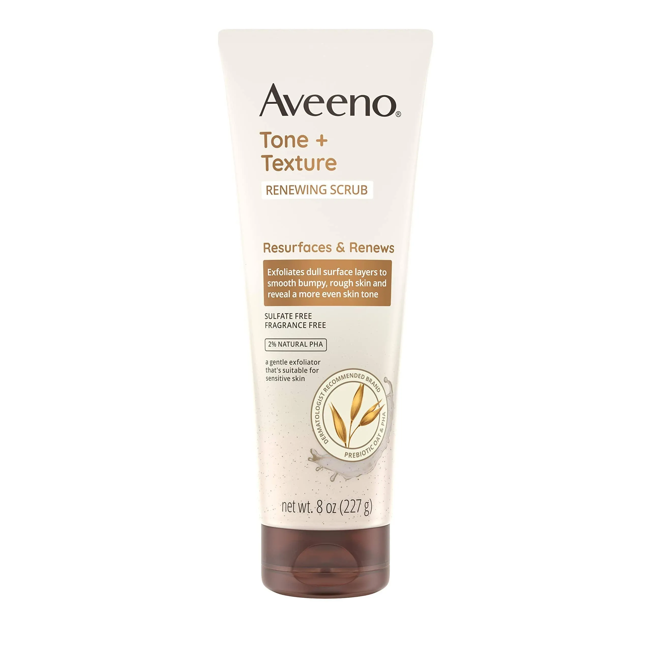 Aveeno Tone + Texture Renewing Body Scrub, Fragrance-Free - 8 fl oz