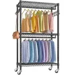 VIPEK V12 3 Tiers Heavy Duty Rolling Garment Rack Clothes Rack