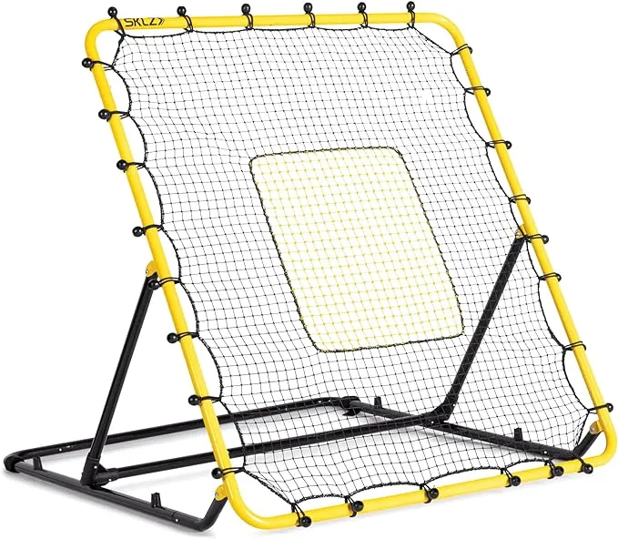 SKLZ PitchBack Baseball and Softball Pitching Net and Rebounder, Black/Red, 2' 9" x 4' 8"