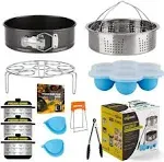 KITOOLBASE Accessories-Set-for-Insta-Pot, Accessory Compatible with Instant Pot 6 qt 8 Quart, with Steamer Basket Cheesecake Pan Egg Steam