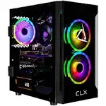 CLX | SET Gaming Desktop - AMD Ryzen 7 5700X - 16GB DDR4 3600 Memory - GeForce RTX 4060 - 1TB NVMe M.2 SSD + 2TB HDD - Black