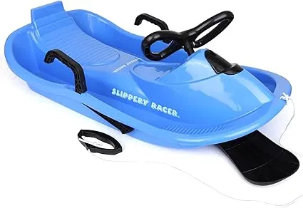 Slippery Racer Downhill Derby Kids Steerable Snow Sled