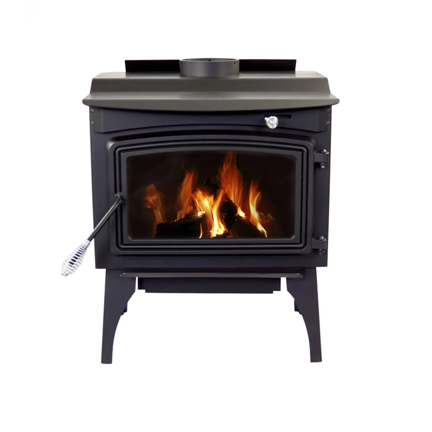 Pleasant Hearth 1,800 Sq. Ft Wood Stove, Black