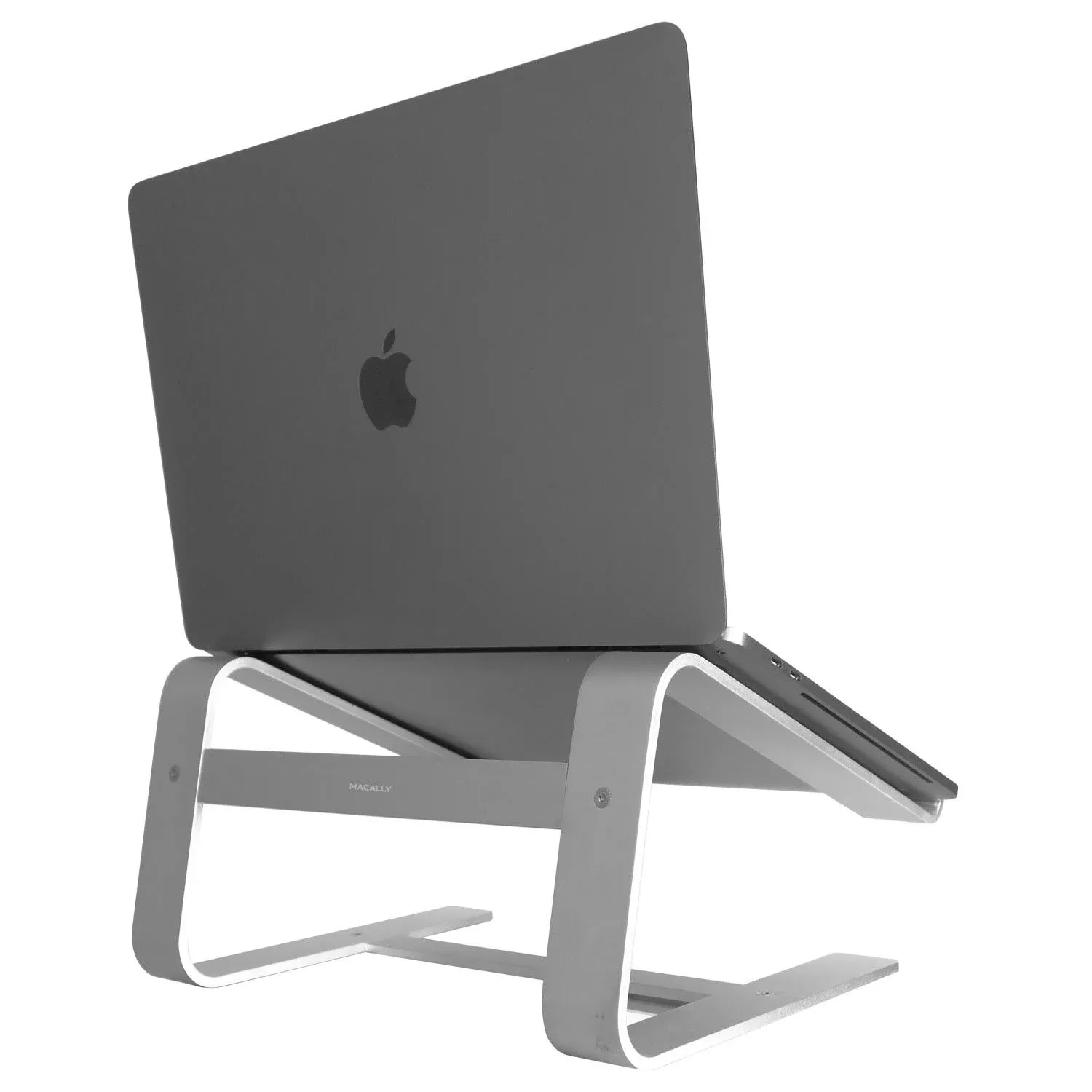 Macally Laptop Stand for Desk - Aluminum Riser - Silver 