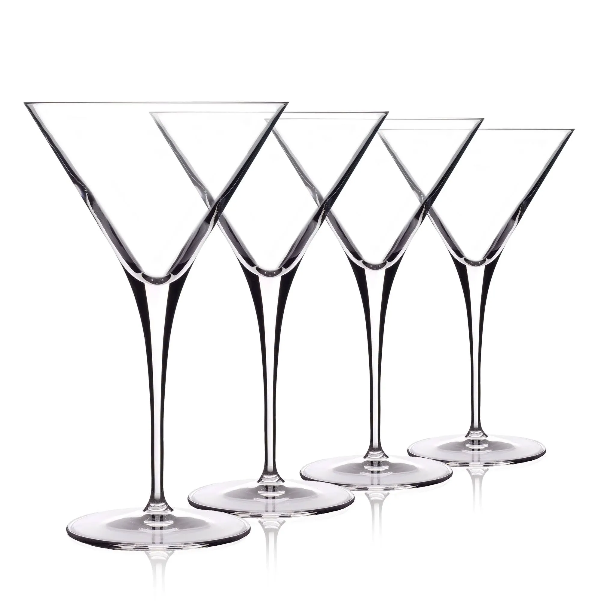 Luigi Bormioli Crescendo 10 Ounce Martini Glasses Set Of 4, Crystal SON-hyx Glass, Clear Martini Glass, Dishwasher Safe, Made In Italy.