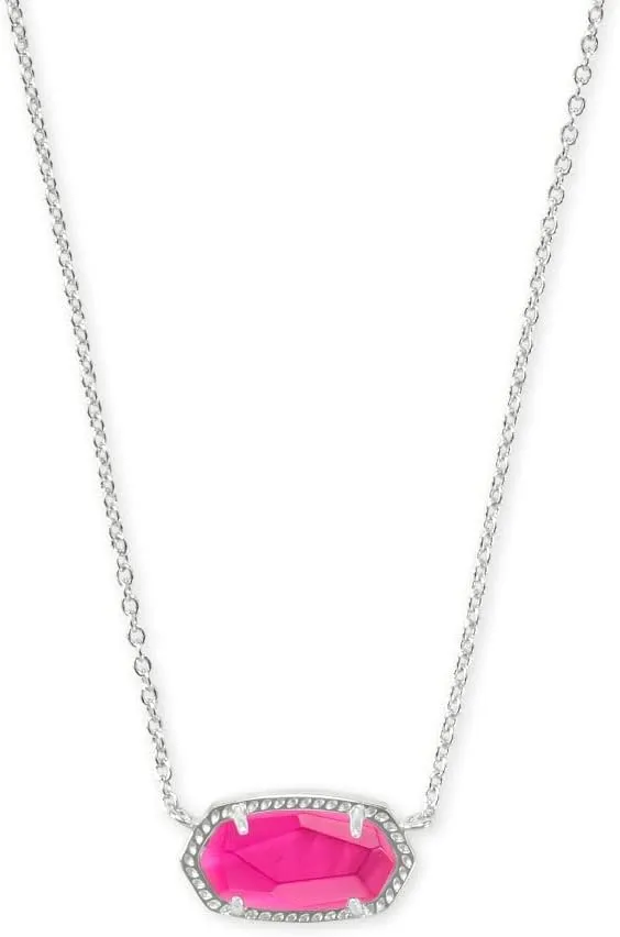 Kendra Scott Elisa Pendant Necklace Silver Azalea Illusion