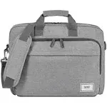 Solo New York Laptop Briefcase, Heathered Gray Polyester (UBN127-10)