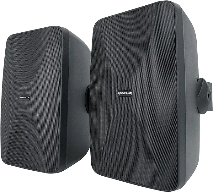 Rockville 2 WET-6525B 6.5" 70V Commercial Indoor/Outdoor Wall Speakers in Black