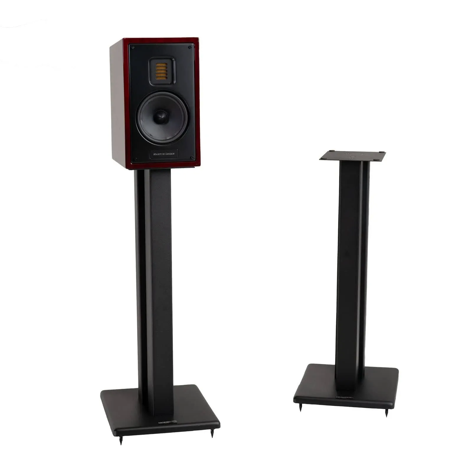 Pangea Audio DS200 All Steel Heavy Duty Floor Bookshelf Speaker Stands 100 lbs Capacity Pair (24 Inch)