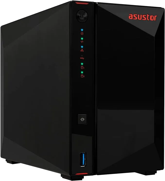 Asustor AS5304T 4 Bay NAS, 1.5GHz Quad-Core, 2 2.5GbE Port, 4GB RAM DDR4, Gaming Network Attached Storage, Personal Private Cloud (Diskless)