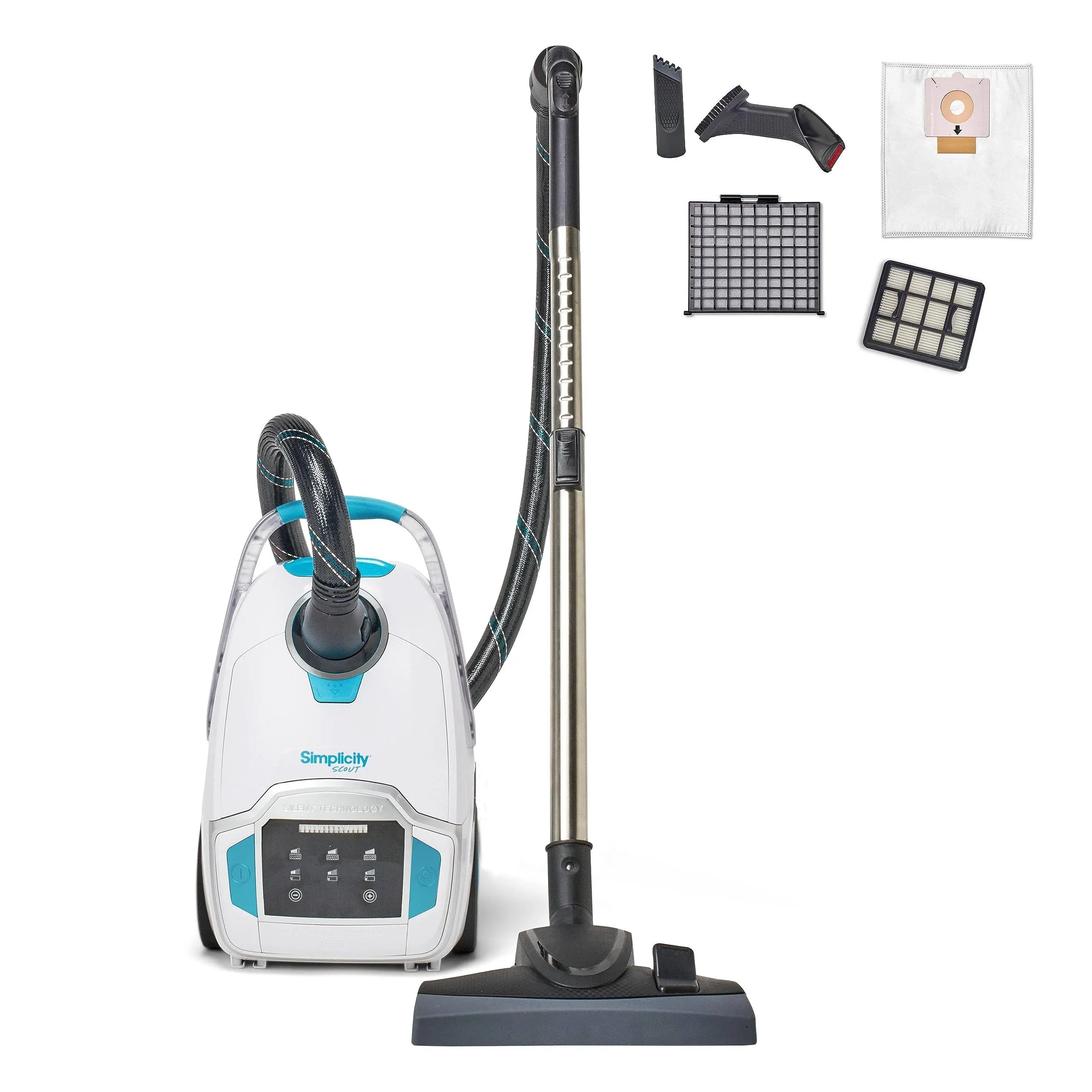 Simplicity Vacuums Scout Plus Canister Vacuum Cleaner Carpet Floor Sweeper