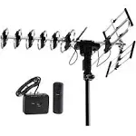 Outdoor HD TV Antenna Strongest up to 200 Miles Long Range with Motorized 360 De