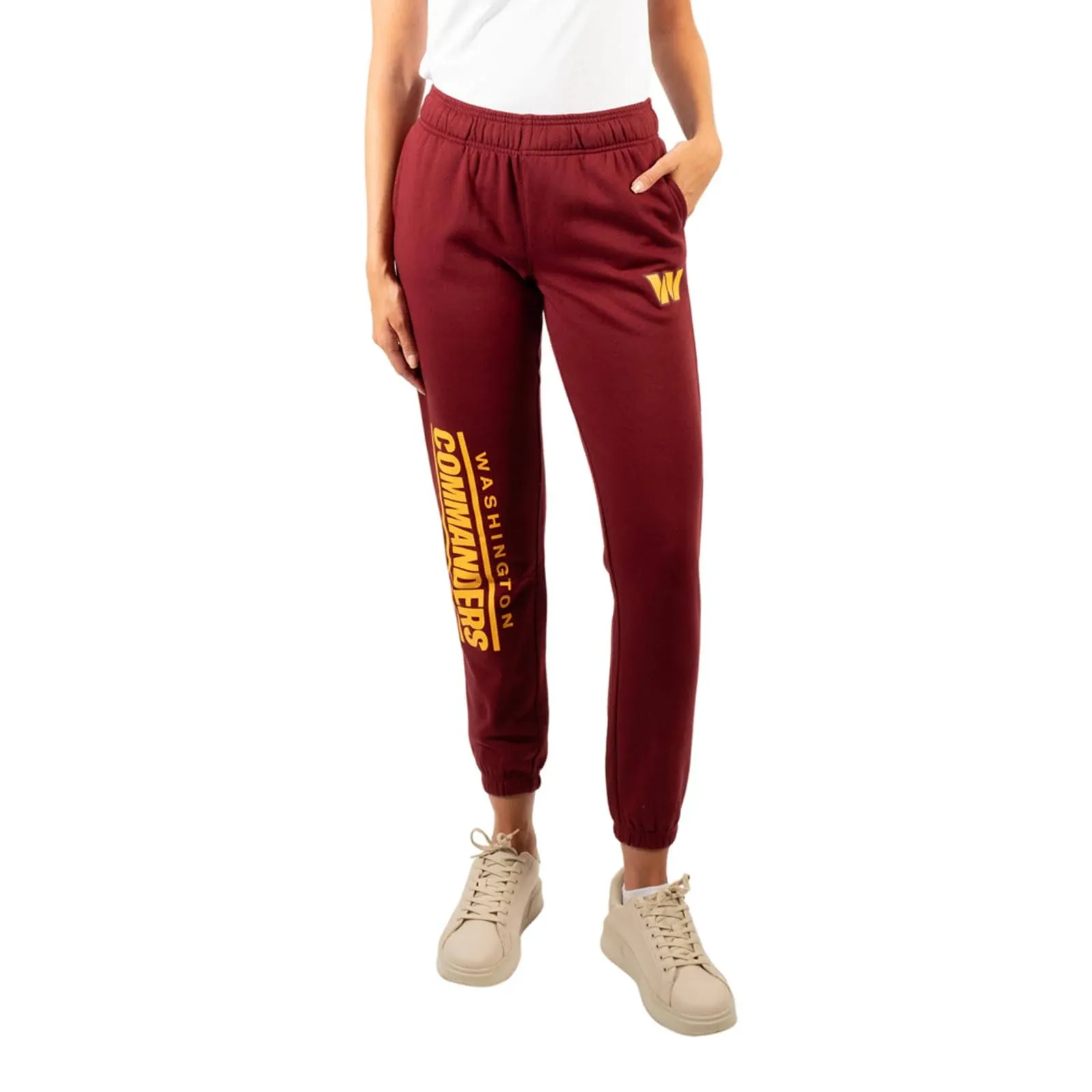 Ultra Game NFL Women's Washington Commanders Super Soft Fleece Jogger Sweatpants