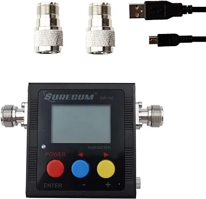 Gam3Gear Surecom SW 102 Digital VHF/UHF 125-525Mhz Power & SWR Meter