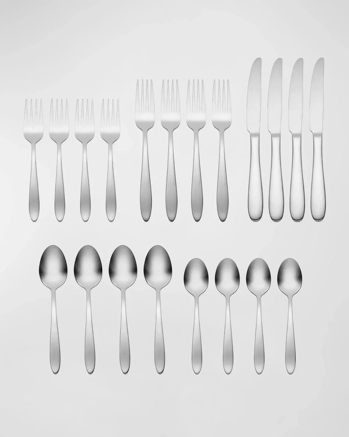 Mooncrest Satin 20-piece Everyday Flatware Set In Metallic