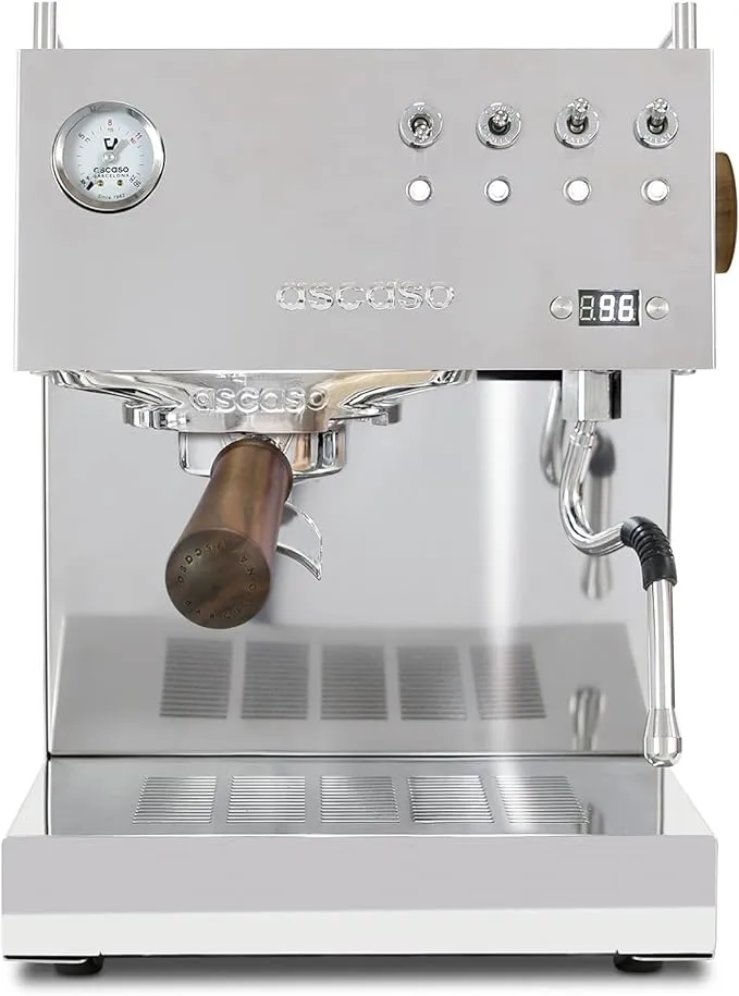 Ascaso Steel UNO PID Programmable Espresso Machine w/Volumetric Controls, Single Thermoblock, 120V (Stainless Steel)