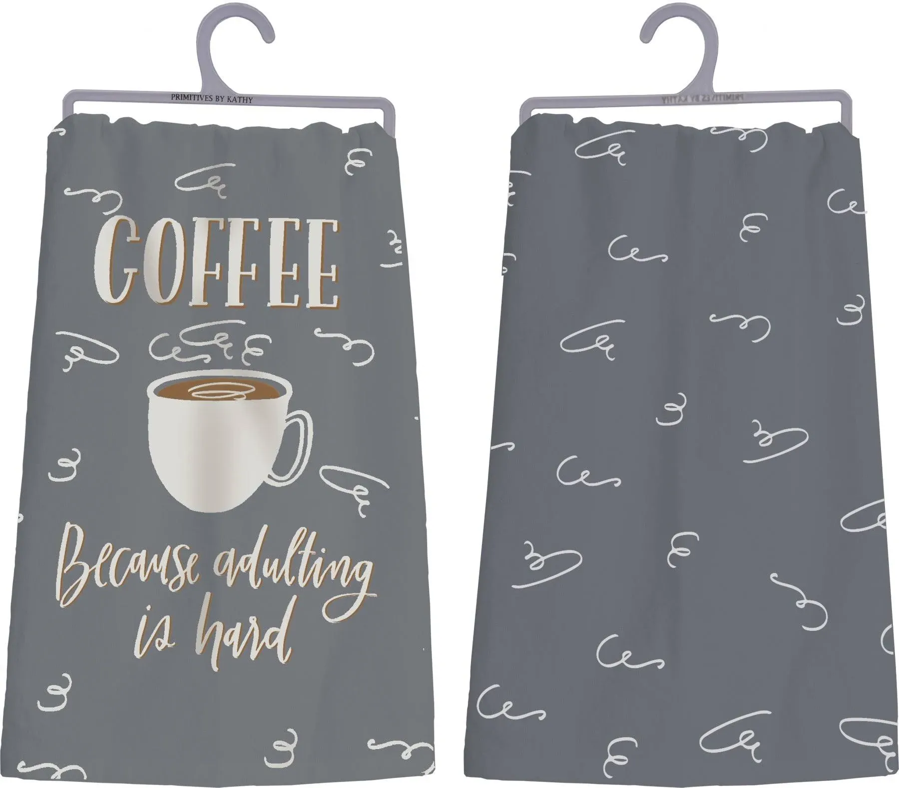 Coffee Because Adulting is Hard Tea Towel