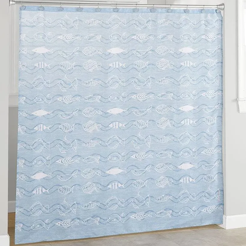 The Lakeside Collection Bluefin Bay Bathroom Collection - Shower Curtain