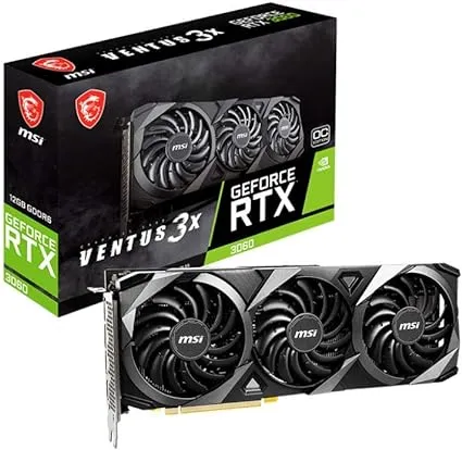 MSI GeForce RTX 3060 Ventus 3X 12G OC Graphics Card - G3060V3X12C