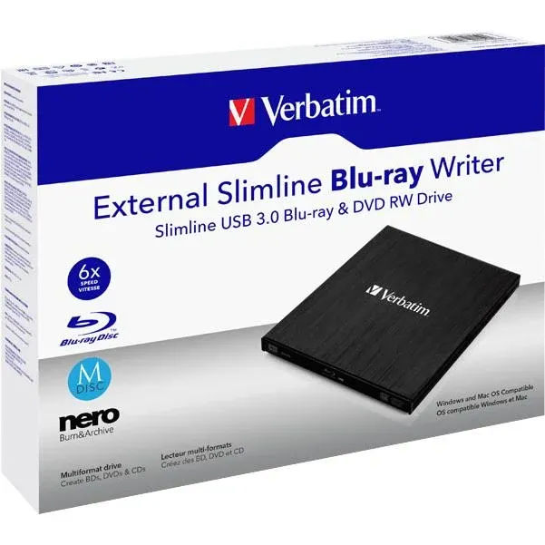 Verbatim External Slimline Blu-ray Writer