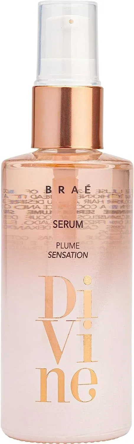 B R A É Divine Plume Sensation Serum Anti Frizz Hair Serum - Makes Your Hair Smooth and Silky 2.02 fl. oz