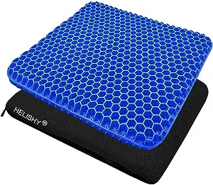 Egg Gel Seat Cushion, Breathable Gel Cushion Chair Pads with Non-Slip Cover for Home Office Car Wheelchair, Honeycomb Design Egg Seat Cushion As Seen On TV