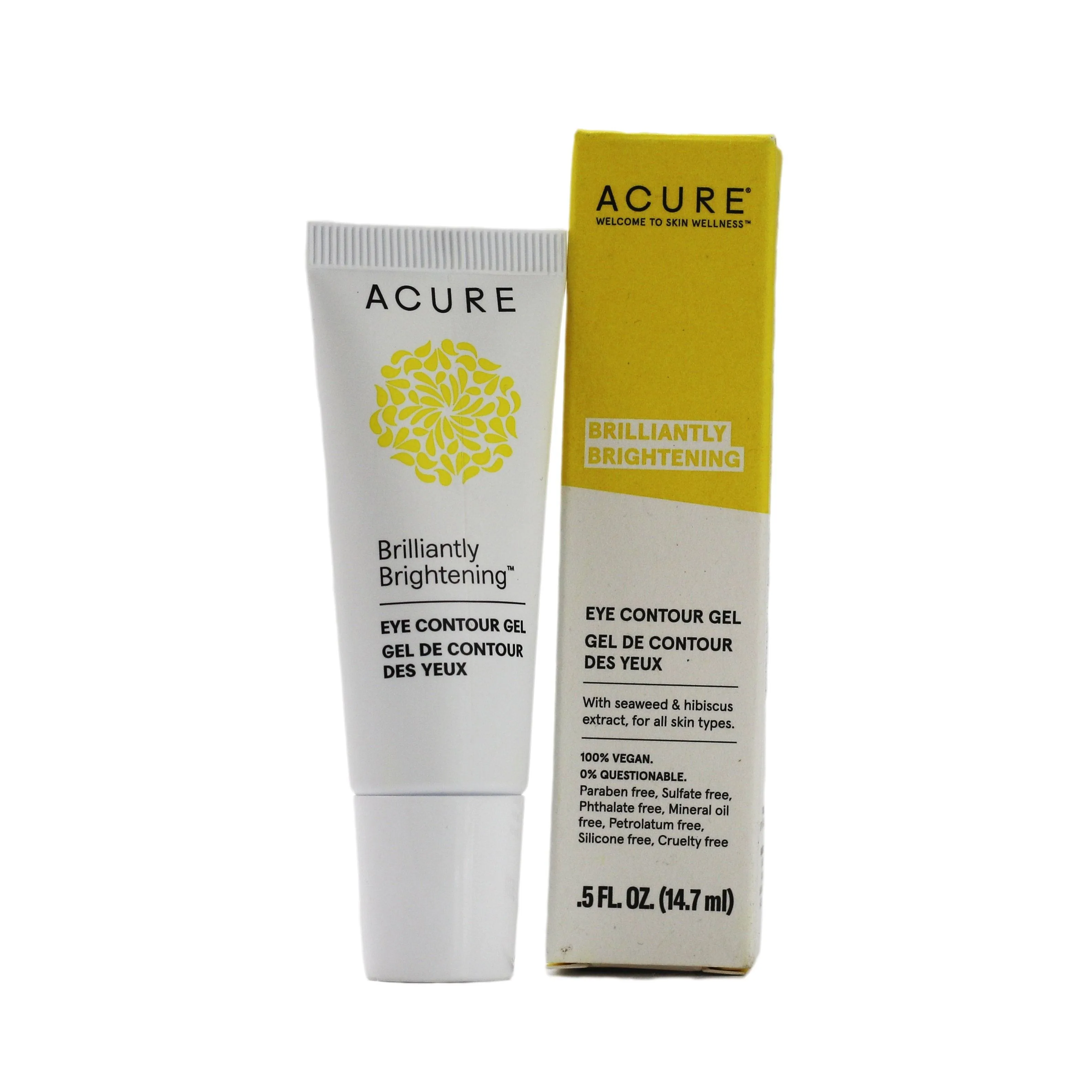 Acure Treatment Gel, Brightening Eye Contour, Seaweed + Hibiscus Extract