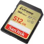 SanDisk 512gb Extreme SDXC UHS-I - SDSDXVV-512G-GNCIN Memory Card