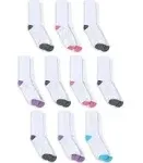 Hanes Women's Comfort Fit Crew Socks 10-Pack, Size: 5-9, White