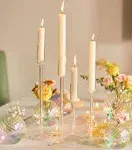 Candlestick Holders, Glass Taper Candle Holders Set of 4, Candle Holders for Candlesticks, for Christmas Events Party Wedding Reception Table Centerpiece Decorations