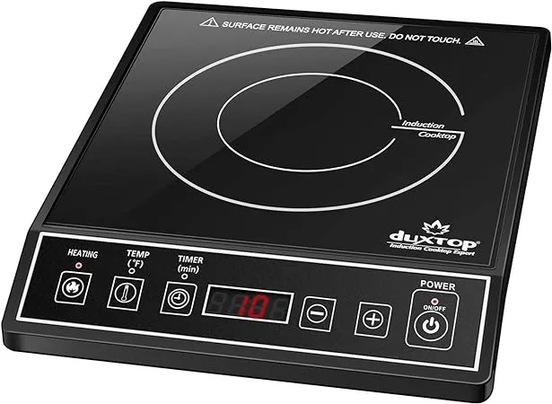 Duxtop 1800W Portable Induction Cooktop Countertop Burner, Black 9100MC/BT-M20B