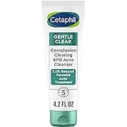 CETAPHIL GENTLE CLEAR Complexion-Clearing BPO Acne Cleanser | For Sensitive, Breakout Prone Skin | 4.2 fl oz | With Micronized Benzoyl Peroxide | Reduces Excess Oil | Fragrance Free | Hypoallergenic