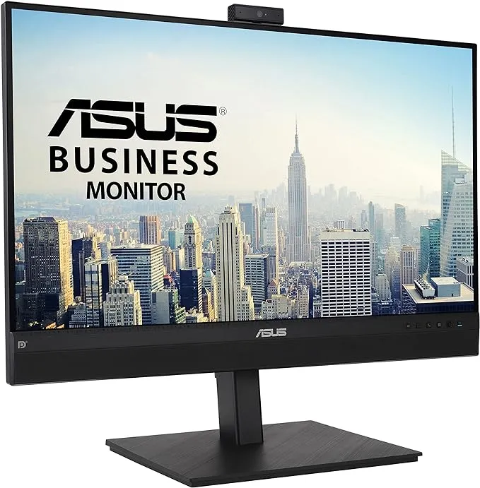 ASUS 27” 1440P Video Conference Monitor (BE27ACSBK) - QHD (2560 x 1440), IPS, Built-in 2MP Webcam, Mic Array, Speakers, Eye Care, Wall Mountable, AI Noise-canceling, USB-C, HDMI, Zoom Certified,Black