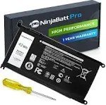 NinjaBatt Battery for Dell WDX0R P69G Yrdd6 Inspiron 13 15 5000 7000 Series, 5570 ...