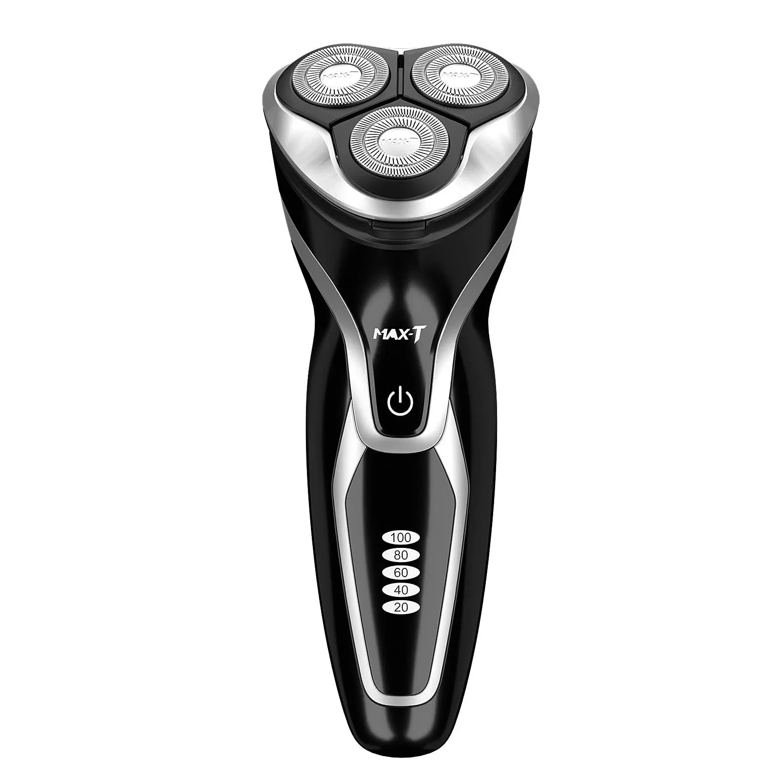 Max-T Men Electric Razor Rechargeable Wet & Dry Rotary Electric Shaver for Men (Black)