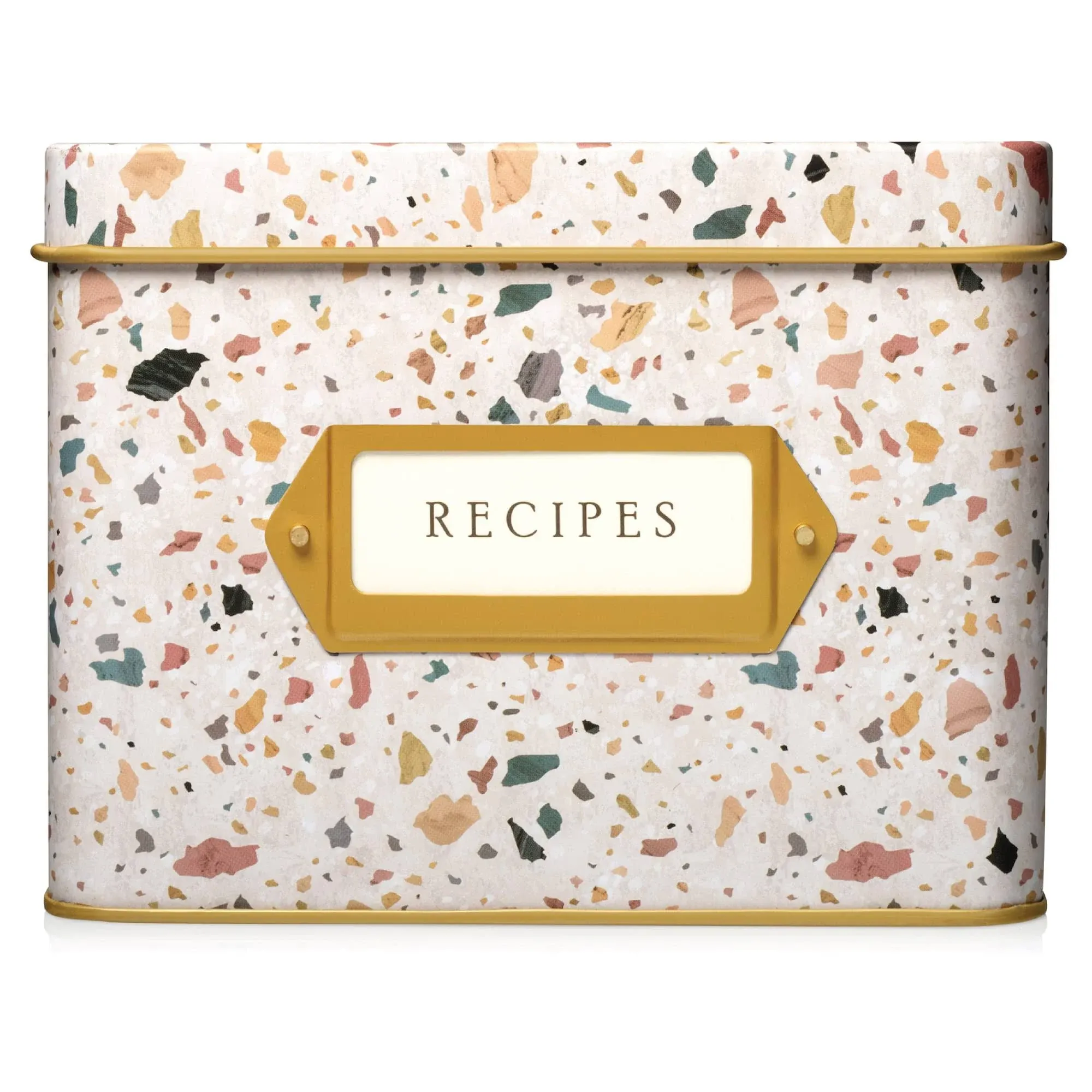 Jot & Mark Decorative Recipe Tin Box