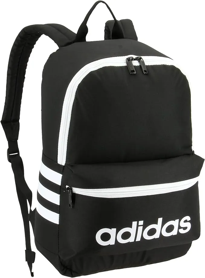 adidas Classic 3S Backpack, Black/White, One Size