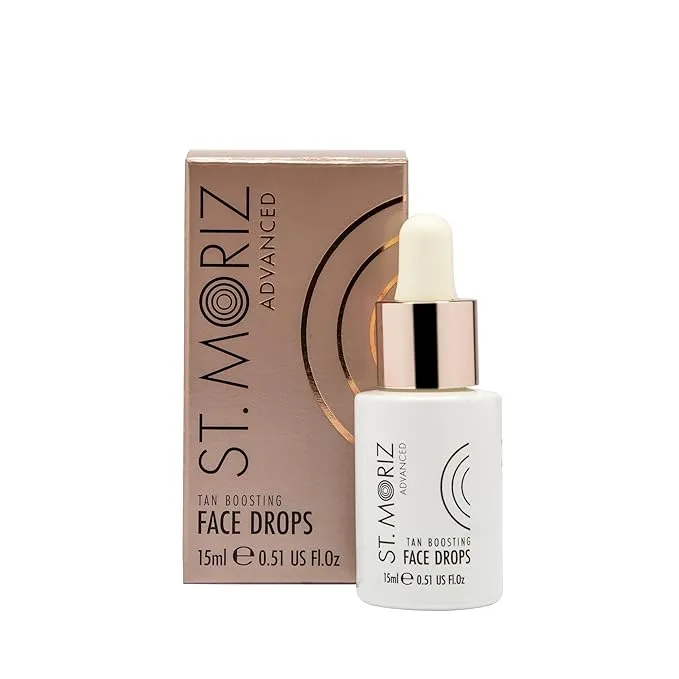 St Moriz Advanced Self Tanning Drops for Face - Tan Boosting Face Drops - Self Tanner Bronzing Drops for Face - Face Tanning Drops to Add to Moisturizer (0.51 fl oz)