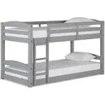 Dorel Living Sierra Twin Floor Bunk Bed, Gray