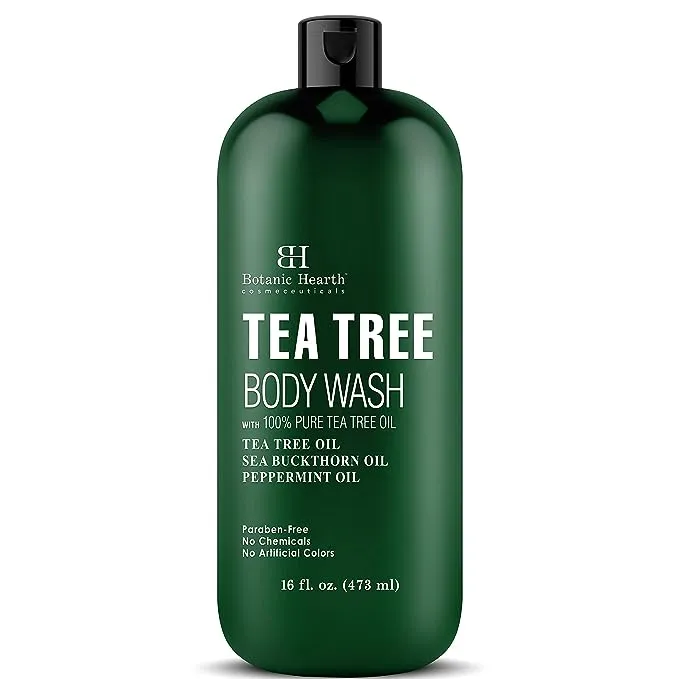 Botanic Hearth Tea Tree Body Wash, Helps with Nails, Athletes Foot, Ringworms